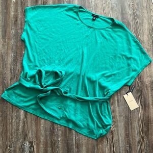 Halogen Green Tie Waist 100% Cotton T Shirt